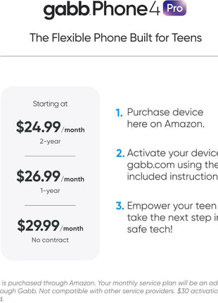 Gabb Phone 4 Pro — Smartphone for Teens, GPS Tracker, No Social Media or Internet, Optional Parental Contact Controls, Phone Plan Required - Dark Blue