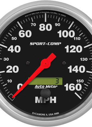 Auto Meter 3989 Sport-Comp Electric Programmable Speedometer,5.000 in.