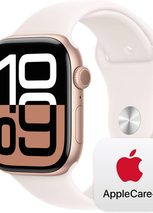 Apple Watch Series 10 [GPS 46mm case] Smartwatch with Jet Black Aluminum Case with Black Sport Band - M/L. Fitness Tracker, ECG App, Always-On Retina Display, Water Resistant