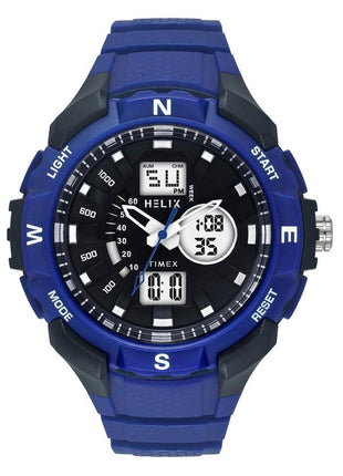 Helix by Timex Men Black Round Dial Analog-Digital Watch - TWESK4602T