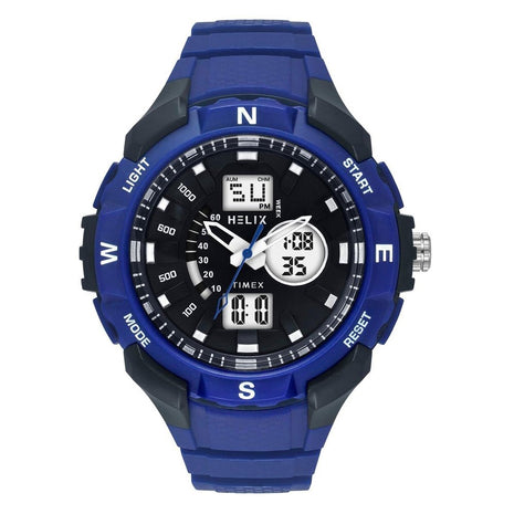 Helix by Timex Men Black Round Dial Analog-Digital Watch - TWESK4602T