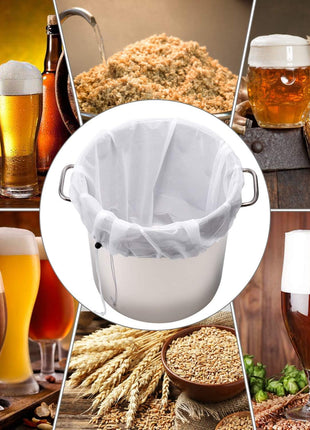 Brew Bags Reusable 3 Pack, Extra Large 26"x22" Fine Mesh Strainer Bag for Home Brewing Hops Grains Wine Beer Making Drawstring Straining Brew in a Bag