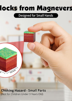 Magneverse 200Pcs Magnetic Blocks - Magnetic Building Blocks Toys for Kids | 0.8in Magnetic Cubes - Building Toys for Kids Ages 3+ , School STEM Learning Activities, Birthday Gifts for Boys Girls Age 3+
