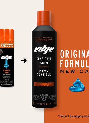 Edge Shaving Gel for Men, 9.5oz, 2 Pack Mens Shave Gel with Aloe, Mens Shaving Cream Sensitive Skin Shave Gel - Moisturizes, Protects, and Soothes