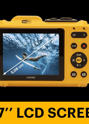KODAK PIXPRO WPZ2 Waterproof Digital Camera, 16MP with 4X Optical Zoom, Shockproof, Dustproof, 1080p Video, Wi-Fi, Waterproof to 50ft, Yellow