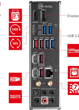 MSI MAG Z790 Tomahawk MAX WiFi Gaming Motherboard (Supports 12th/13th/14th Gen Intel Processors, LGA 1700, DDR5, PCIe 5.0, M.2, SATA 6G, 2.5Gbps LAN, USB 3.2 Gen2, Wi-Fi 7, Bluetooth 5.4, ATX)