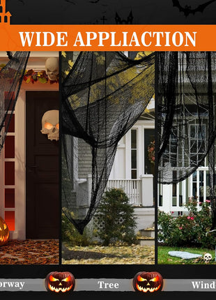 5Pcs Halloween Creepy Cloth Black 30×72inch - Halloween Decorations Clearance - Creepy Spooky Halloween Decorations Outdoor Indoor