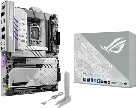 ASUS ROG MAXIMUS Z890 APEX Intel Z890 LGA 1851 ATX motherboard, Advanced AI PC-ready, 22+2+1+2 stages, DDR5, WiFi 7, 5G LAN, 3x PCIe 5.0 M.2, ThunderboltTM 4, USB Type-C, AI OC, Cooling & Networking