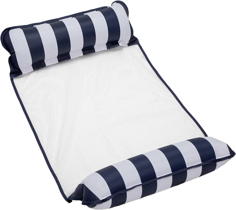 Aqua Original 4-in-1 Monterey Hammock Pool Float & Water Hammock ??Multi-Purpose, Inflatable Pool Floats for Adults ??Patented Thick, Non-Stick PVC Material ??Navy