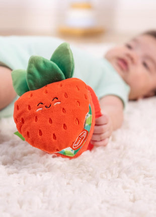 Melissa & Doug Peek-a-Boo Berry Take-Along Toy with Teether, Clip-On Stroller Toy for Baby Ages 12m+
