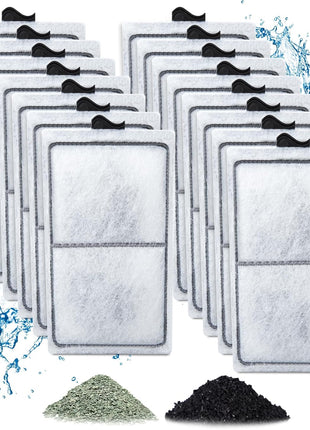 8 Pack PF-S Filter Cartridges Only Compatible with Silenstream PF10 Power Filters, Replacement Aquarium Carbon Cartridge with Zeolite, Size 5.5 in L x 3.1 in