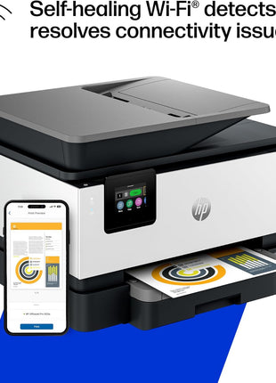 HP OfficeJet Pro 9125e Wireless All-in-One Color Inkjet Printer, Print, scan, copy, fax, ADF, Duplex printing best-for-office, 3 month Instant Ink trial included, AI-enabled (403X0A)