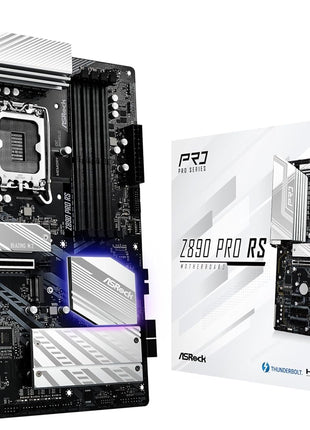 ASRock Intel Core Ultra Z890 Pro RS ATX Motherboard LGA1851 RL-ILM DDR5 8666 MHz 256 GB M.2 PCIe 5.0 Thunderbolt