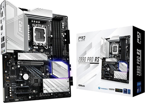 ASRock Intel Core Ultra Z890 Pro RS ATX Motherboard LGA1851 RL-ILM DDR5 8666 MHz 256 GB M.2 PCIe 5.0 Thunderbolt