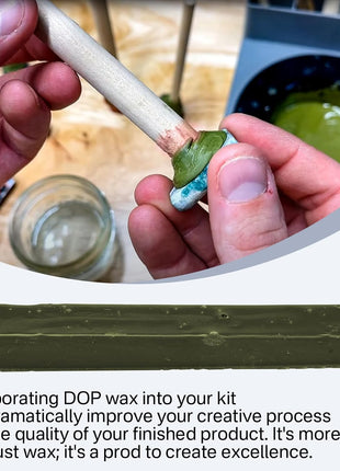 Green DOP Wax Fit for Lapidary Cabachon Forming Cutting and Polishing Versatile