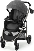 Graco Modes Pramette Stroller, Baby Stroller with True Pram Mode, Reversible Seat, One Hand Fold, Extra Storage, Child Tray, Redmond