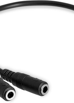 StarTech.com 3.5mm Audio Extension Cable - Slim Audio Splitter Y Cable and Headphone Extender - Male to 2x Female AUX Cable (MUY1MFFS)