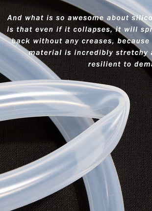 Quickun Pure Silicone Tubing, 3mm ID x 5mm OD High Temp Food Grade Tube Pure Silicone Hose Tube for Home Brewing, Beer Line, Kegerator, Wine Making, Aquaponics, Air Hose by Proper Pour (3.28 Ft)