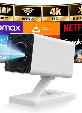 [Built-in Apps & 2026 Upgraded] Mini Projector|Portable Projector 1080P/4K Support|Smart Projector with Auto Keystone Correction|Home/Movie Projector for Phone/TV Stick/Laptop
