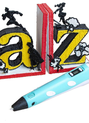 SCRIB3D P1 3D Printing Pen with Display - Includes 3D Pen, 3 Starter Colors of PLA Filament, Stencil Book  Project Guide, and Charger
