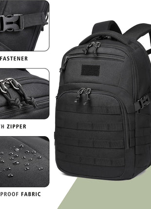 Wotony Military tactical backpack, backpack for men black small tactical assault bag