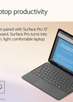 Microsoft Surface Pro 2-in-1 Laptop/Tablet (2025), Windows 11 Copilot+ PC, 12 inch Touchscreen Display, Snapdragon X Plus (8 Core), 16GB RAM, 512GB Storage, Platinum