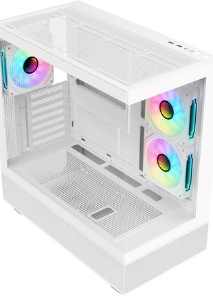 Sama Neview 4361 White Dual USB3.0 and Type C Tempered Glass ATX Mid Tower