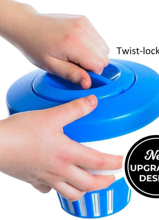 Floating Chlorine Dispenser, Pool Spa Chlorine/Bromine Floater,7 inch Large Capacity Floating Chlorinator & Bromine Holder Fits 3 Inch Chemical Tablets(Collapsible)