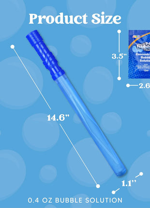 JOYIN 14.6'' Big Bubble Wands for Kids, 6 PCS Bubble Wand with Refill Solution for Summer Toy Party Favor, Outdoors Toy Activity, Easter Basket Stuffers, Birthday Gift