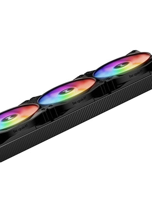 be quiet! Light Wings LX 120mm PWM high-Speed Triple Pack, 3 Fans Included, Illuminated hub, Multiple Colors and Modes, Optimized Fan Blades for Extraordinary air Pressure, Daisy Chain Option