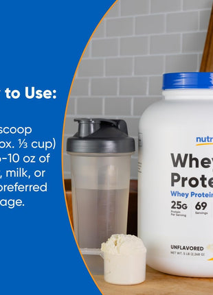 Nutricost Whey Protein Powder, Unflavored, 5 pounds   from Whey Protein Concentrate