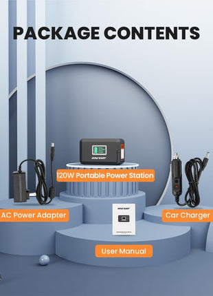 HOWEASY Portable Power Station,120W(240W Peak) Solar Generator,88Wh Lithium Battery Power with 110V AC Outlet/DC/USB/LED Light for Outdoor Camping Trip Hunting Emergency(Solar Panel Optional)