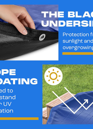 Winter Pool Cover 24 ft Round for Above Ground | Extra Thick & Durable Above-Ground Pool Cover | Sapphire Series of Premium Cold- and UV-Resistant Pool Cover | by Yankee Pool Pillow