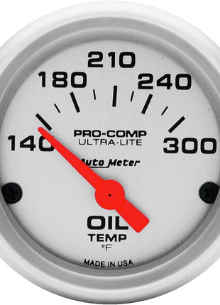 Auto Meter 4348 Ultra-Lite Electric Oil Temperature Gauge, 2 1/16 inch