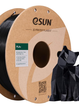 eSUN PLA Filament 1.75mm, 3D Printer Filament PLA Plus, Dimensional Accuracy  0.03mm, 1KG Spool (2.2 LBS) 3D Printing Filament for 3D Printers, Black