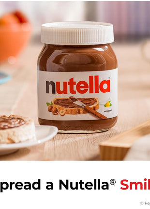 Nutella Creamy Chocolate Hazelnut Spread with Cocoa, Sweet topping for breakfast and desserts, 13 oz