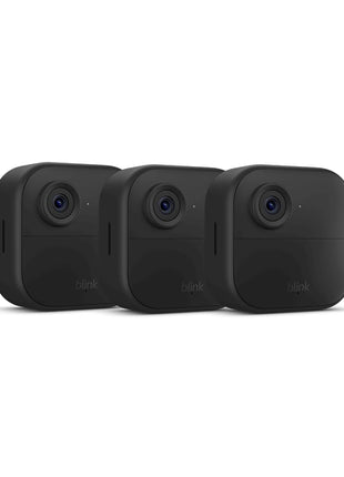 Blink Outdoor 4 – Wireless smart security camera, two-year battery, 1080p HD day and infrared night live view, two-way talk – 3 camera system