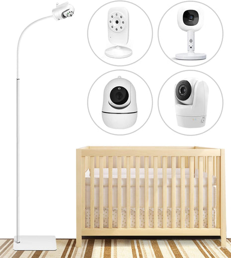 Flexible Adjustable Height Floor Stand Mount for Infant Optics DXR-8 Pro and Hellobaby HB6560/HB6550 HB65/HB66/HB248 and Also Compatible with The Nanit Pro Smart Baby Monitor & Flex Stand