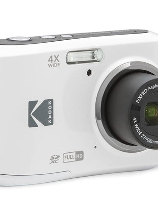 KODAK PIXPRO Friendly Zoom FZ45-WH 16MP Digital Camera with 4X Optical Zoom 27mm Wide Angle and 2.7 inch LCD Screen (White)