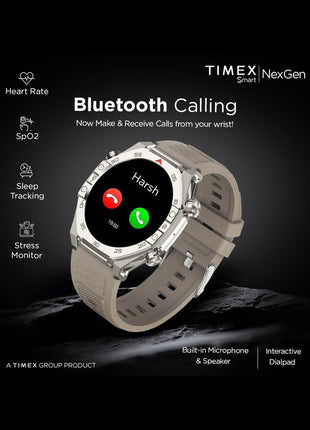 TIMEX Smart NexGen 1.43 inch(3.6cm) AMOLED Display with Functional Crown and BT Calling Smartwatch for Unisex - TWTXW703T