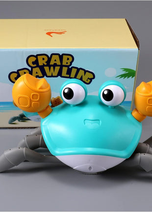 Crawling Crab Toy for Little Ones, Tummy Time Toy with Music and Lights, Interactive Moving Crab for Crawling, Walking and Early Development, Birthday Gift for Kids