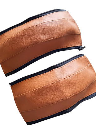 Baby Stroller Handle Protect Cover Compatible for Uppababy Vista V1 V2 Stroller, Armrest Bar Sleeve Case, Stroller Accessories, One Pair (Brown)