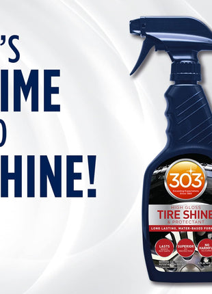 303 Products High Gloss Tire Shine And Protectant - Long Lasting, Water Based Formula - Lasts For Weeks - No Harmful Silicones - Lasts Weeks Not Days, 16 fl. oz. (30395CSR) Packaging May Vary