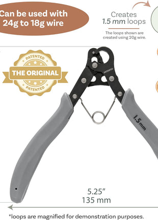 The Beadsmith Original One Step Looper – Create and Trim Consistent 1.5 mm Loops for Jewelry Making, Use With 24-18g Craft Wire (Patented)