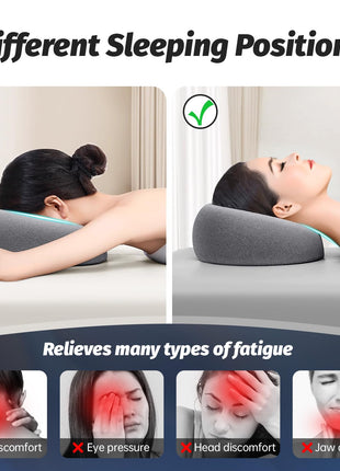 xiaomubiao Face Down Pillows for Massage Table, Massage Headrest for Bed, Face Pillow for Stomach Sleeping, BBL Pillow After Surgery Post Eye Surgery & Vitrectomy Recovery, Removable Cover Grey