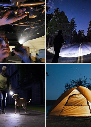 Lighting EVER LED Flashlights High Lumens, Small Flashlight, Waterproof, Adjustable Focus Flash Light for Outdoor, Emergency, AAA Batteries Included, Tactical & Camping Accessories