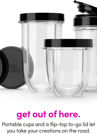 Magic Bullet Blender, Small, Silver, 11 Piece Set