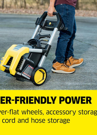 Kärcher Pressure Washer K1700, CETA Certified, 3 Spray Nozzles, Detergent Tank, for Cars, Driveways, Siding, Patios, 1.2 max. GPM