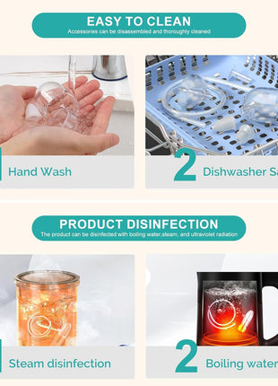 Nasal Aspirator for Baby, Portable Hand Puller Nose Sucker, Quiet Suction Easy to Operate | Reusable | Soft Silicone Nose Cleaner for Fast and Effective Relief of Nasal Congestion in Infant
