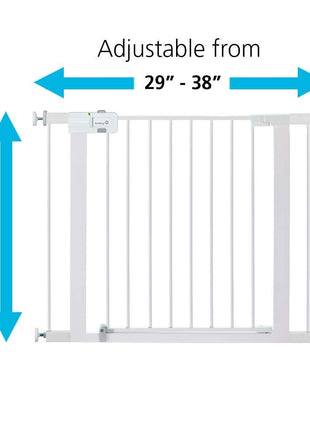 Safety 1st Easy Install Walk Thru Baby Gate for Doorway With Door, Dog Gates, Fits 29"-38", Easy Install 28" Tall, White